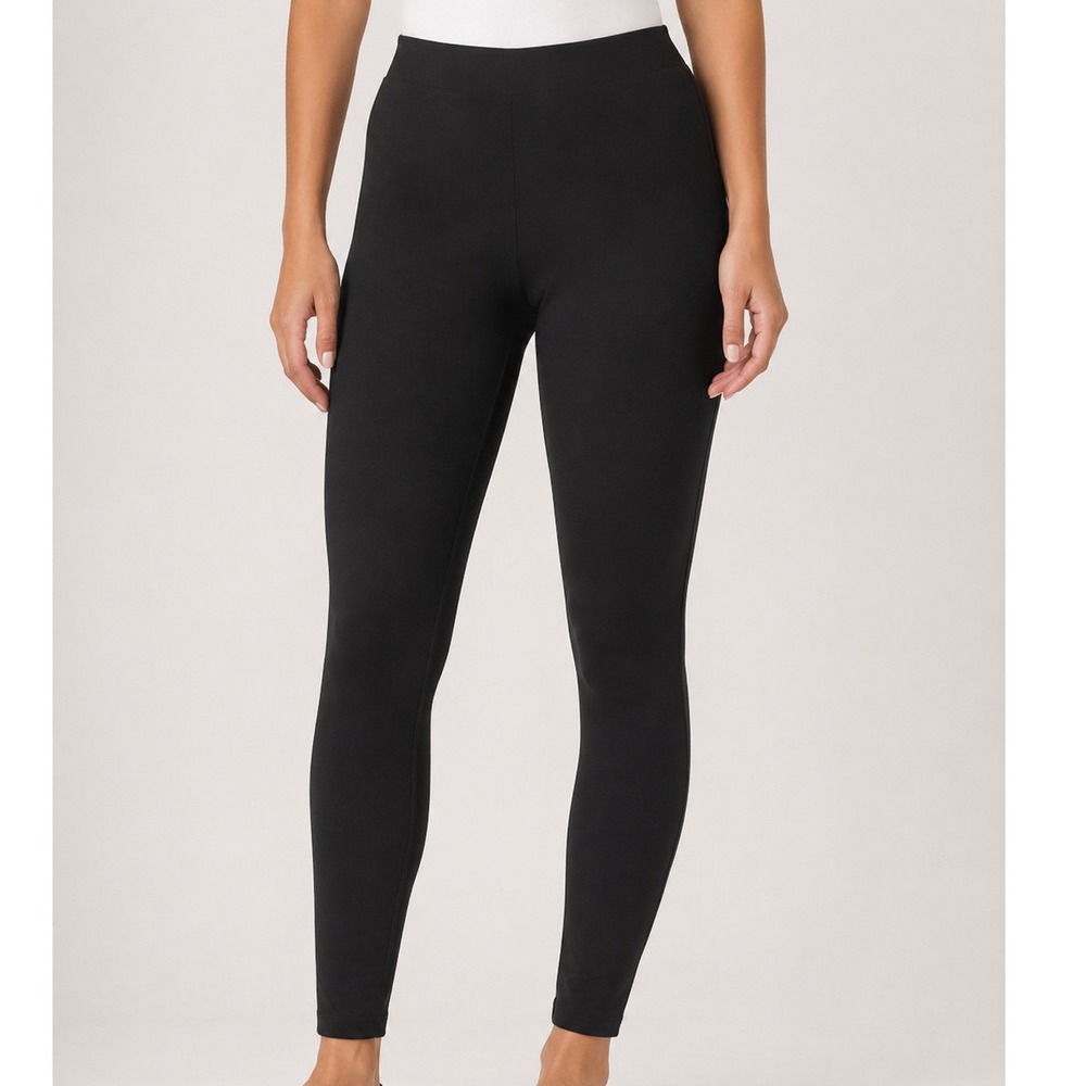 Eddie Bauer Women's Black High Rise Ponte Leggings M‎ Pull On Stretch